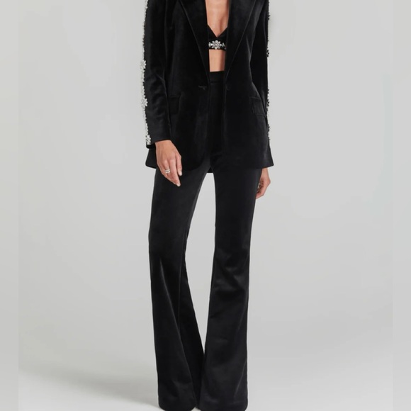 NADINE MERABI Jackets & Blazers - Nadine Merabi 3-Piece Set (Blazer + Pants + Top) – Black, Size 4